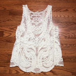 White Lacey Top